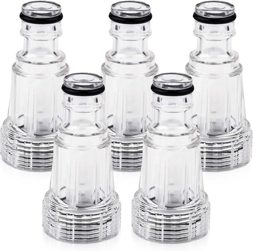 5Pcs Pressure Washer Garden Hose Adapter, Pressure Washer Water Filter Pressure Washer Inlet Filter Replacement Accessories and Parts Quick Connect Garden Hose to Power Pressure Washer Adapter